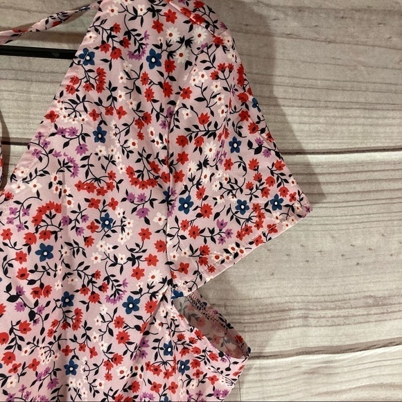 LULU’S Hottie Dotty Mauve Pink Floral Print Romper - Picture 6 of 12